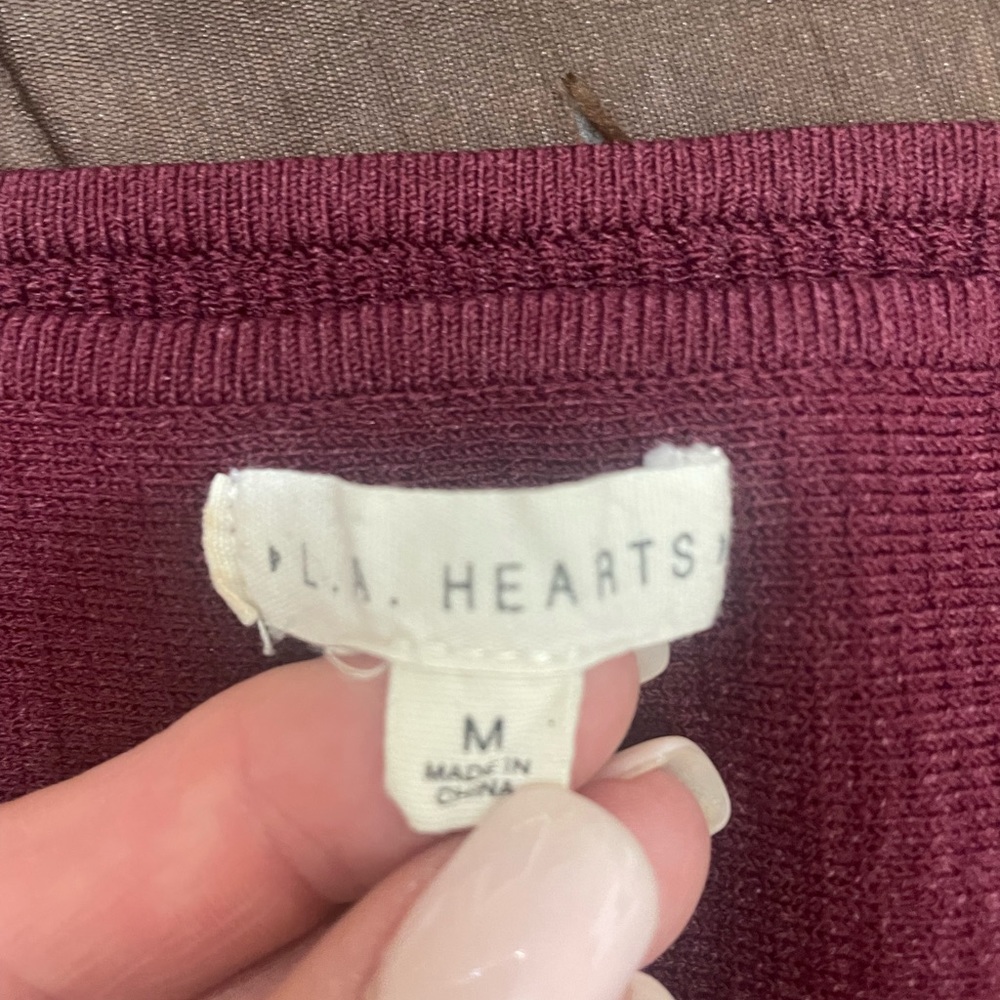 L.A. Hearts maroon tube top - Picture 5 of 5